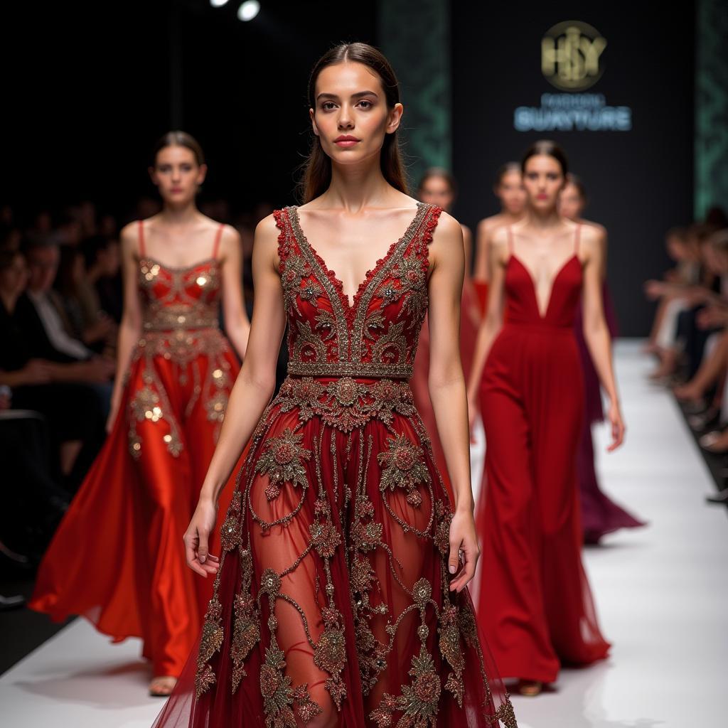 HSY Couture Collection Showcasing Intricate Designs and Luxurious Fabrics