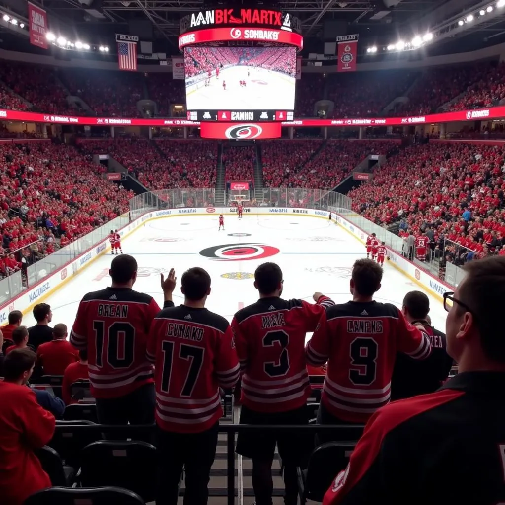 Carolina Hurricanes Fans Sporting Jerseys