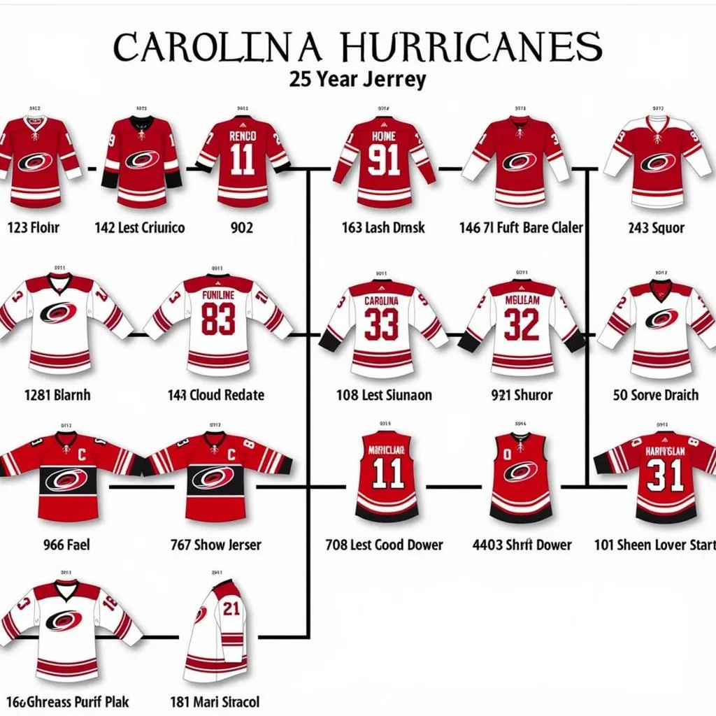 Evolution of Carolina Hurricanes Jerseys