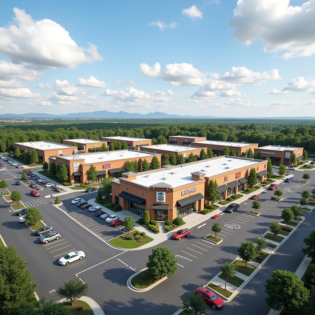 Bustling Shopping Center Near I-87 Exit 23