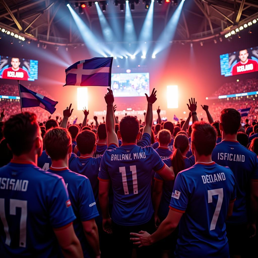 Iceland Fans Celebrating at Euros 2016