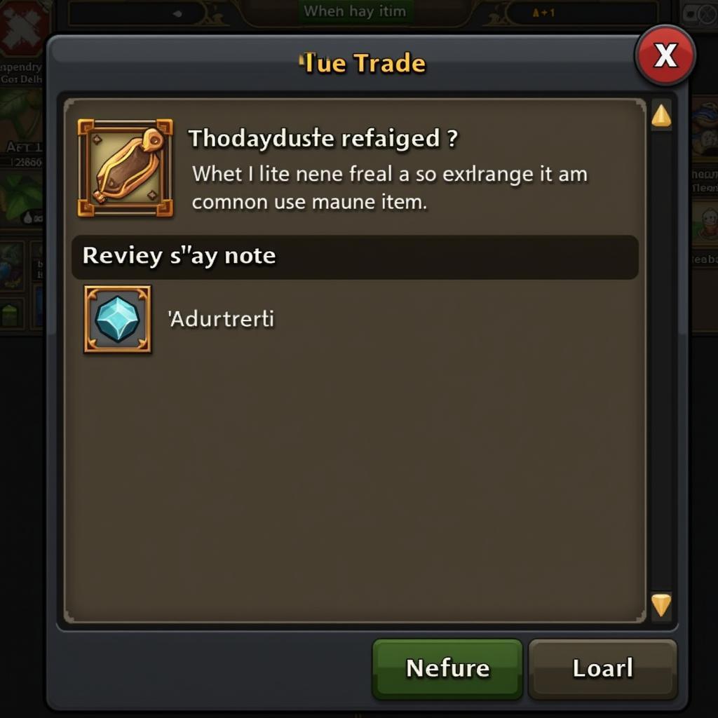 Example of an in-game scam