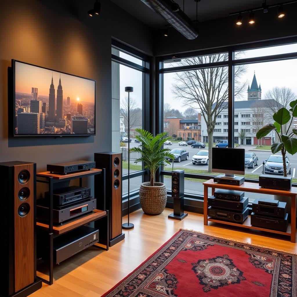 Interior of an independent electronics store in Vancouver