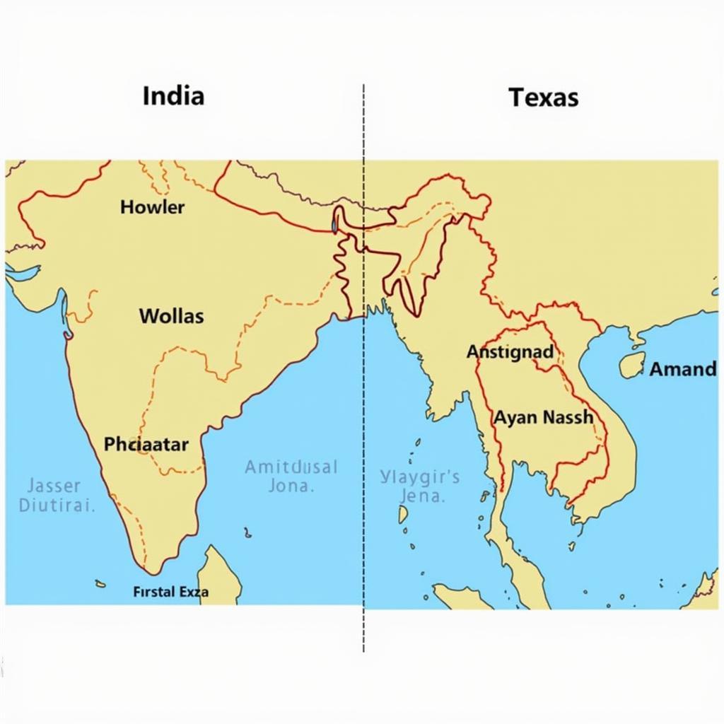 India and Texas Size Comparison