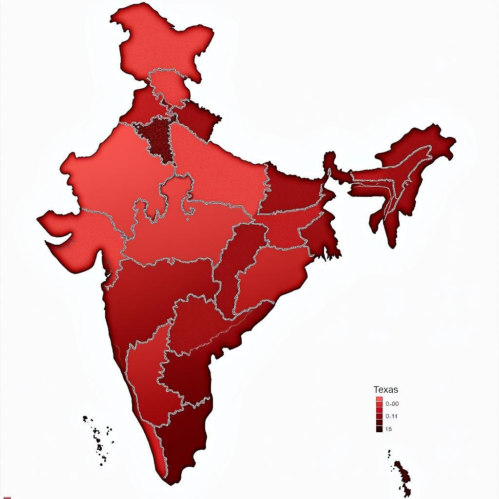 India and Texas Population Density Map