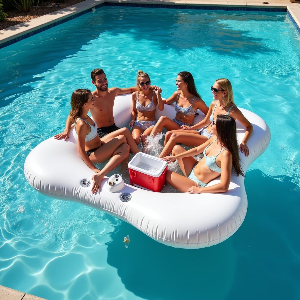 Inflatable Pool Island Party Fun