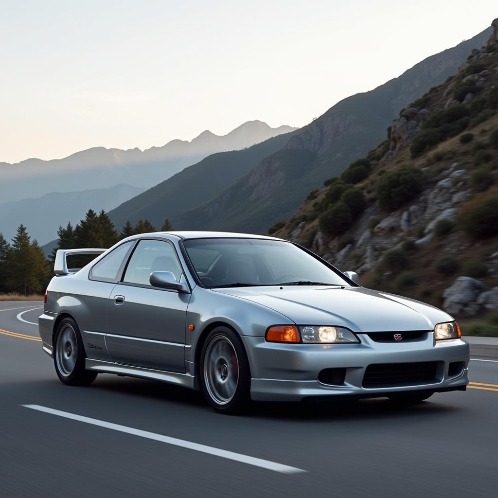 Classic Integra Type R on a Winding Road