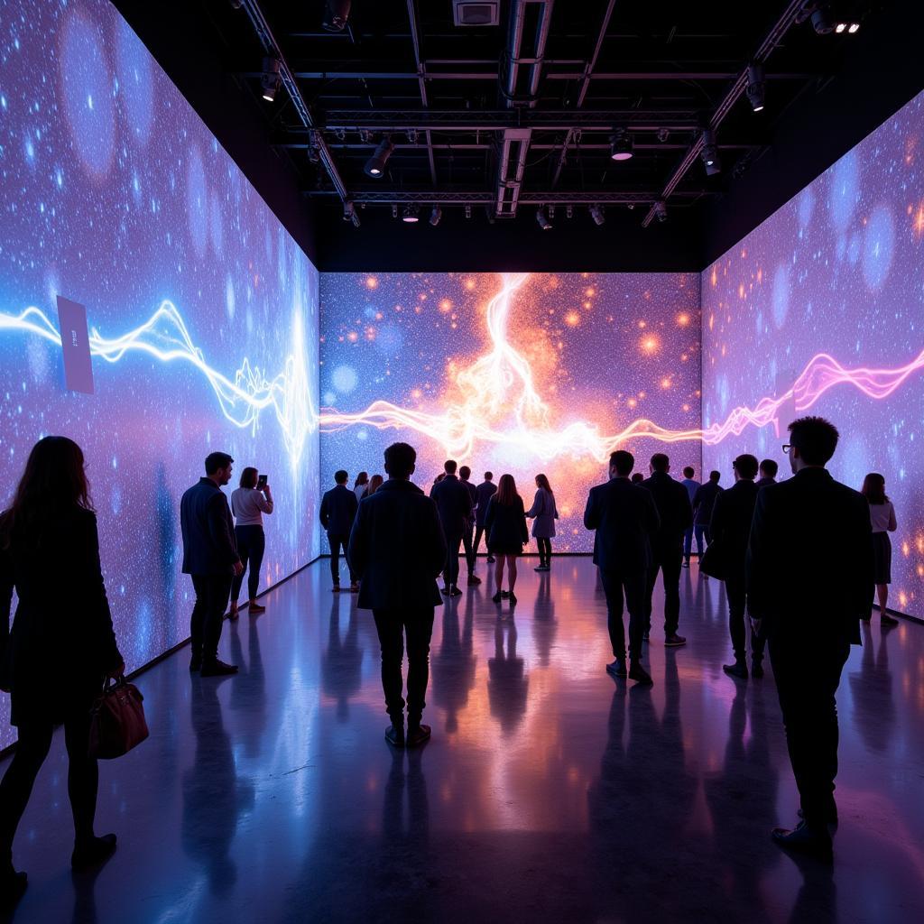 Immersive art installation captivating viewers