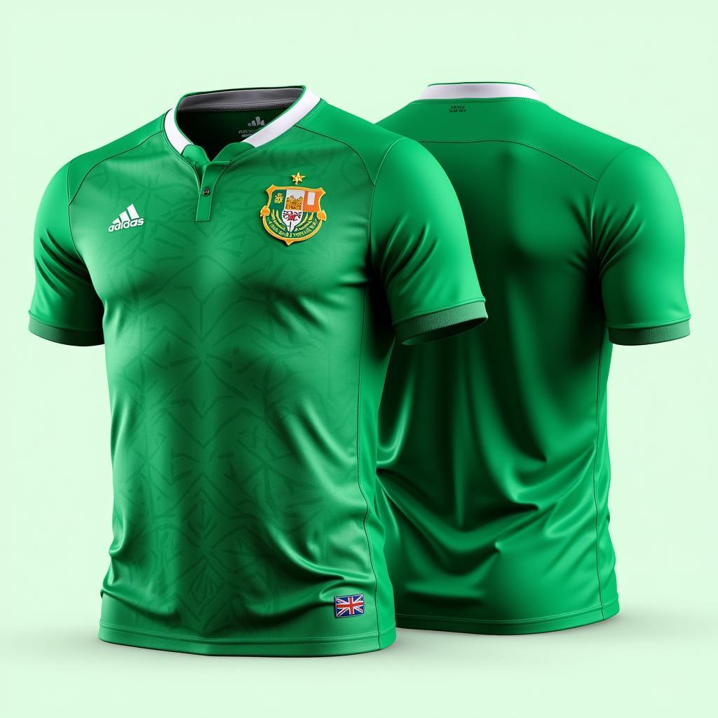 Ireland's new home kit, showcasing the front and back design.