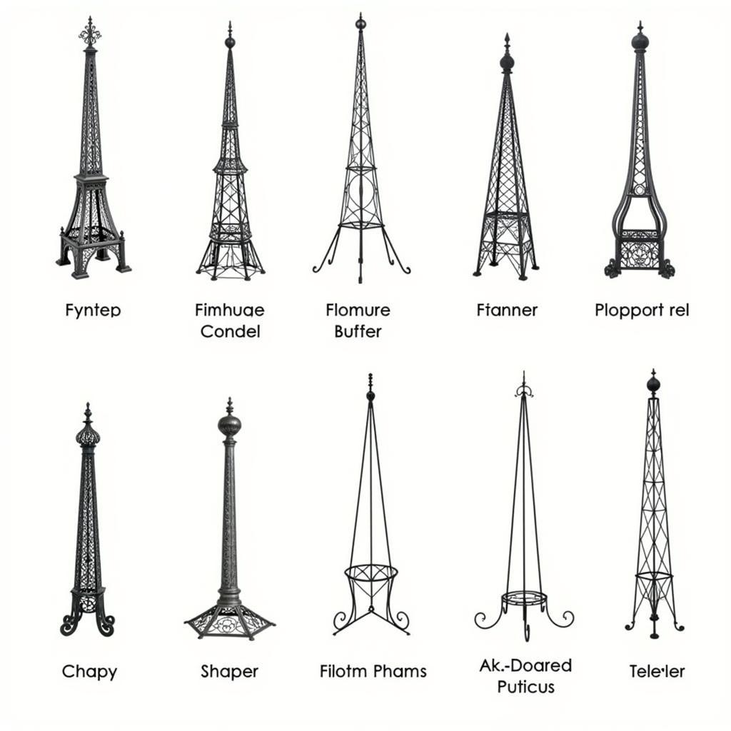 Different Iron Garden Obelisk Styles