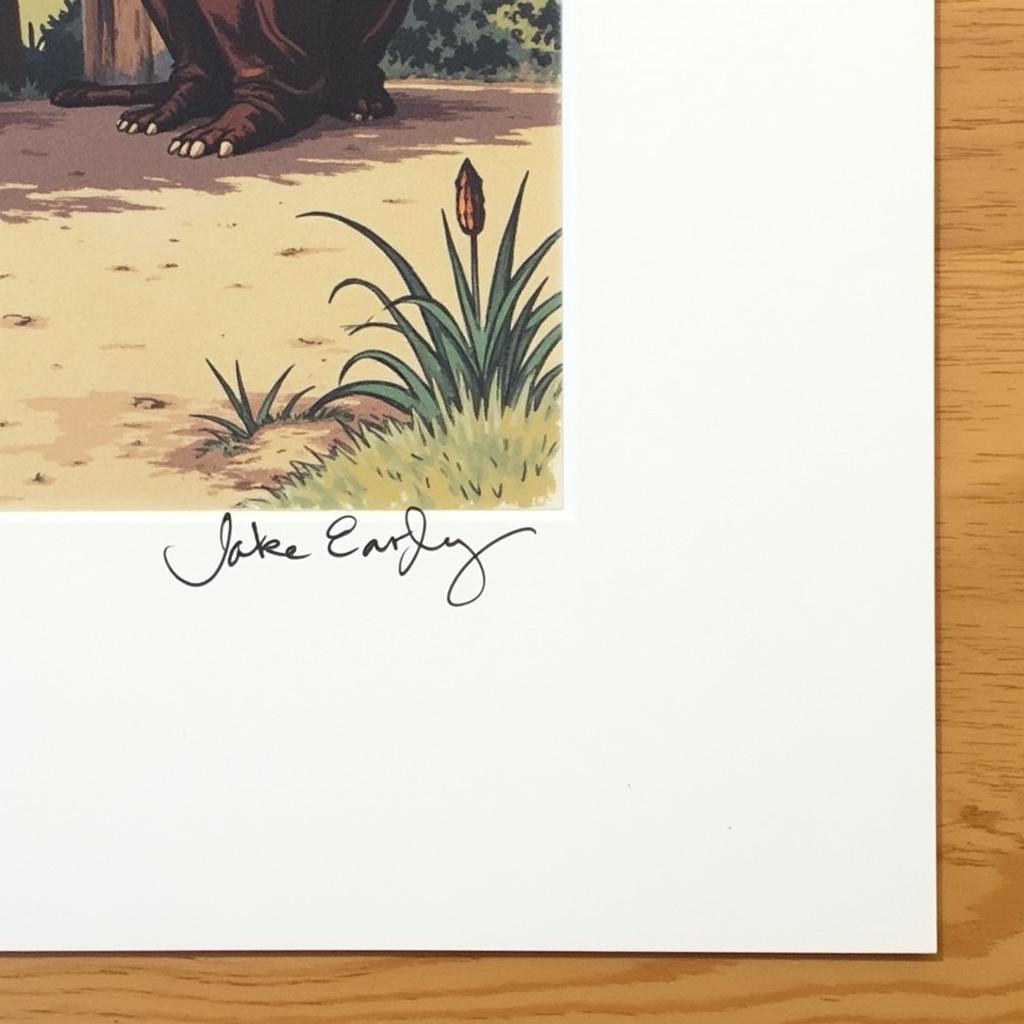 Jake Early Print Signature Detail