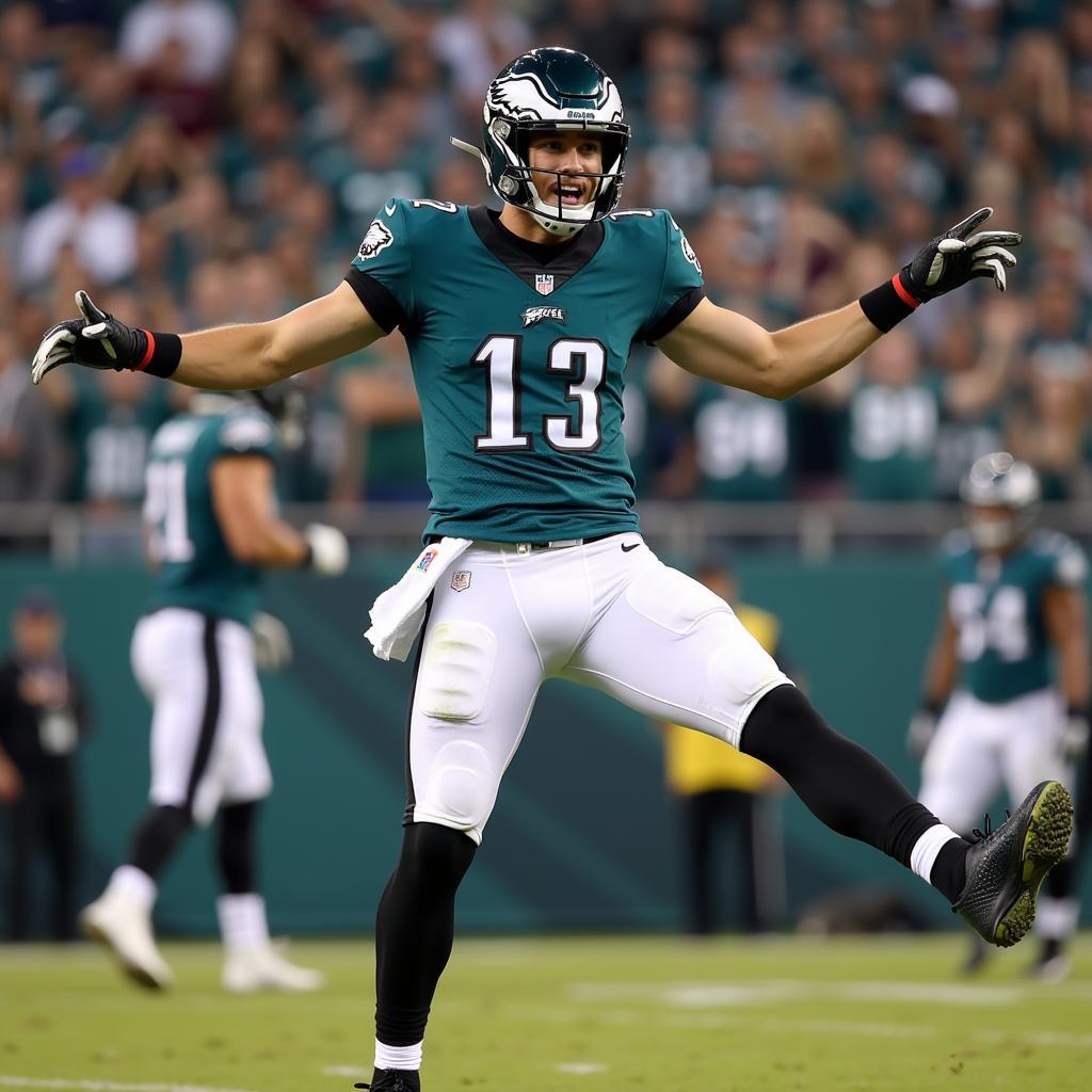 Jake Elliott Celebrates a Successful Field Goal