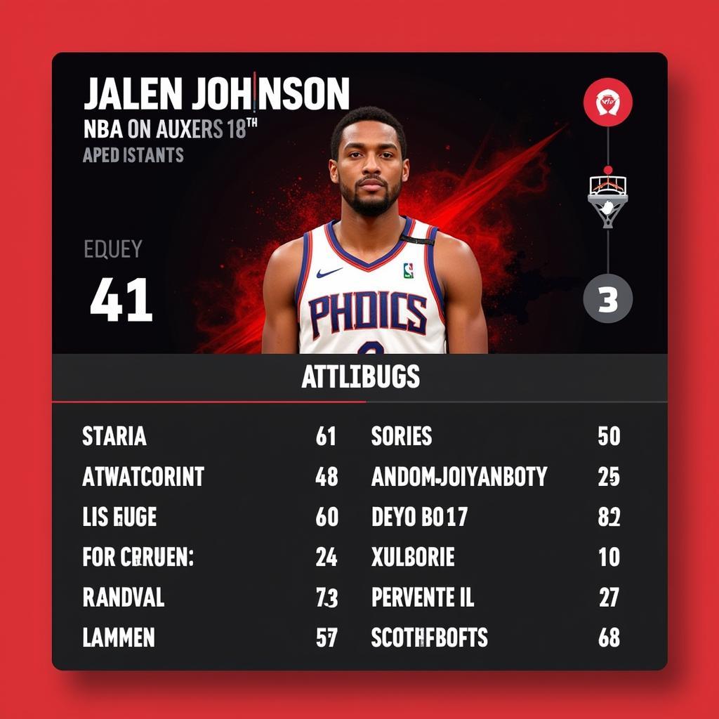 Jalen Johnson 2K Rating Screenshot