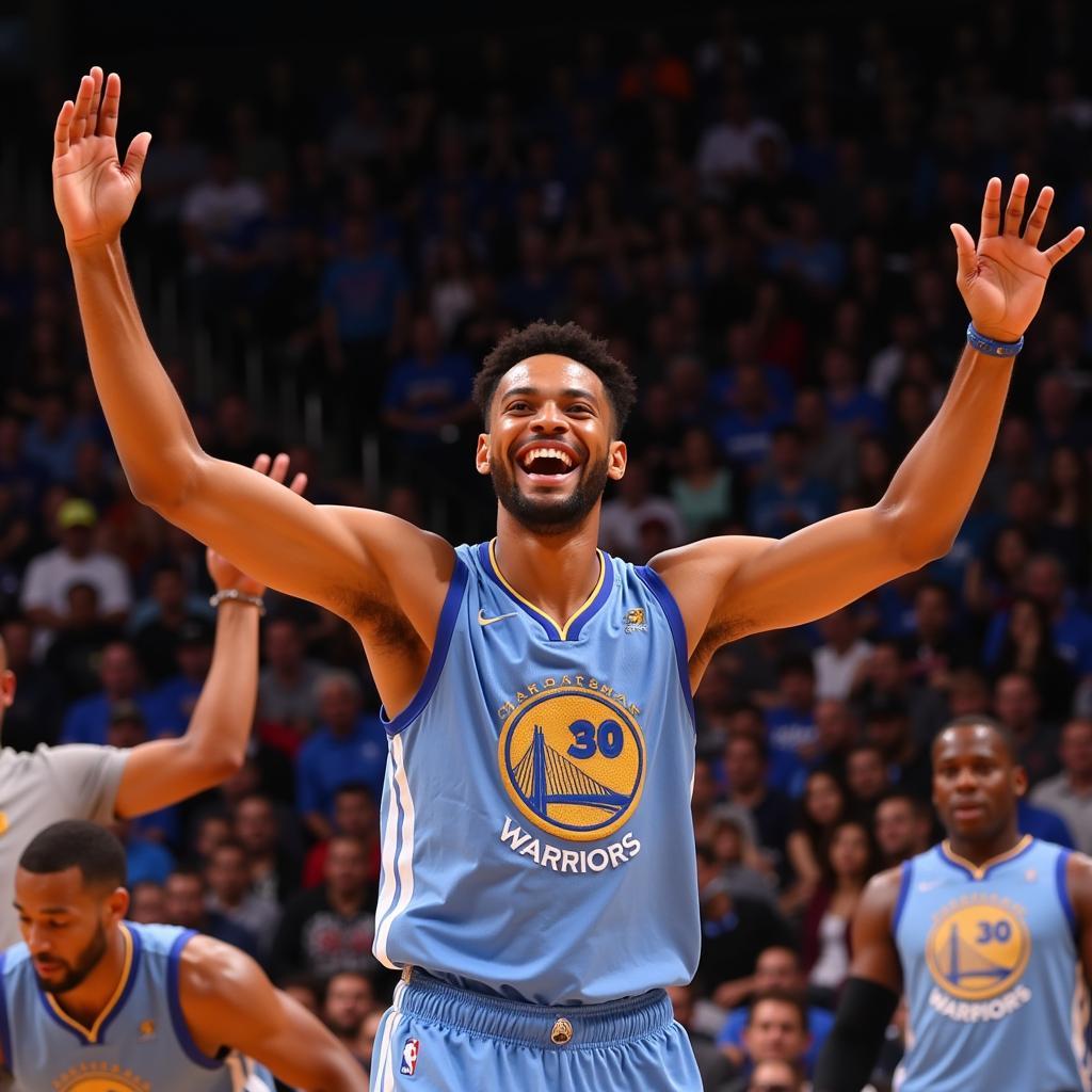 Jamal Murray celebrating a victory