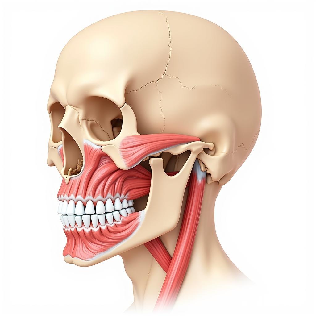 Jawline PNG for Medical Illustration and Anatomy Study