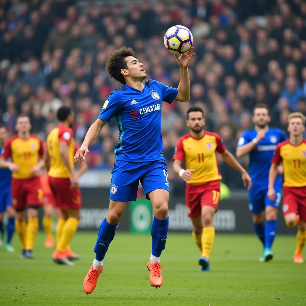 Jesús Castillo controlling the midfield