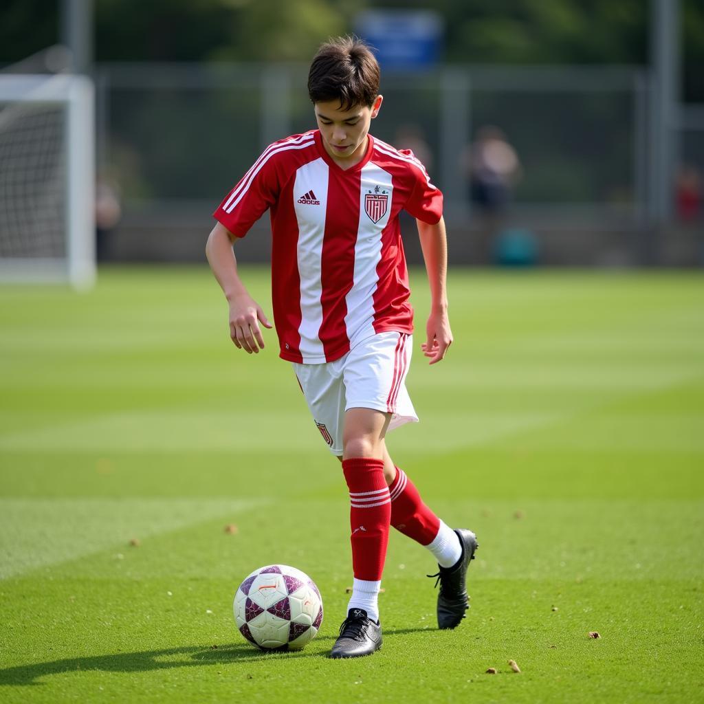 Jesús Castillo playing for the Peruvian national team