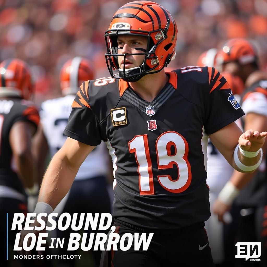 Joe Burrow Leading the Bengals Huddle