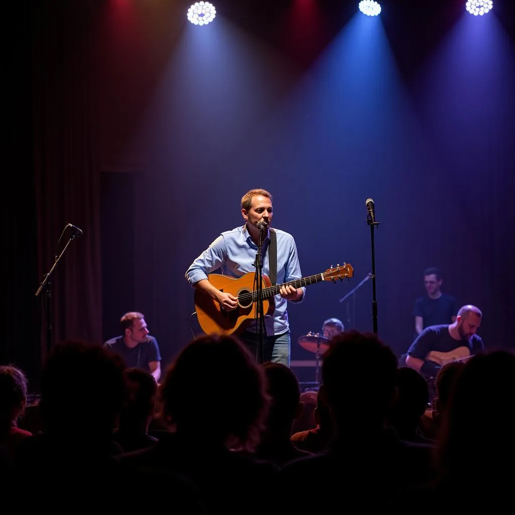 Jorge Morel performing on stage