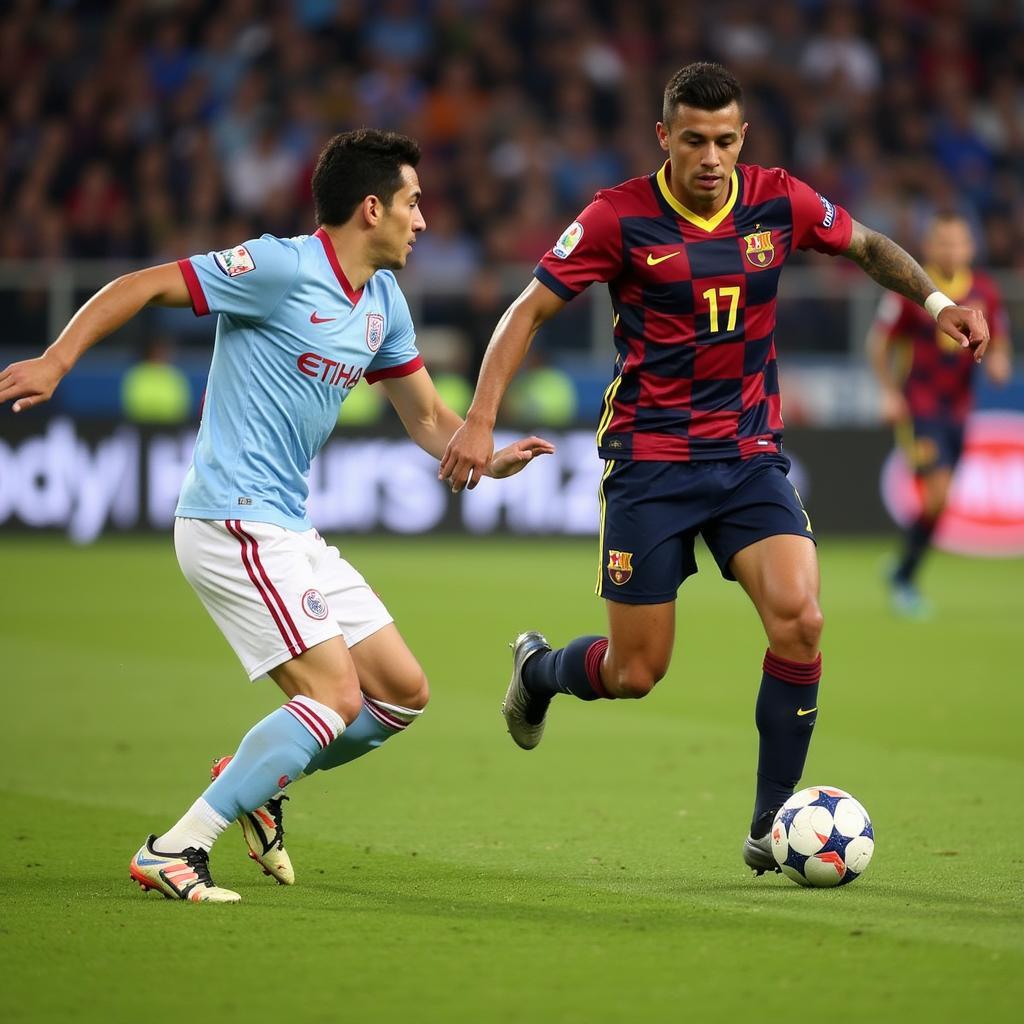 Juan Arce demonstrating his precise passing technique.