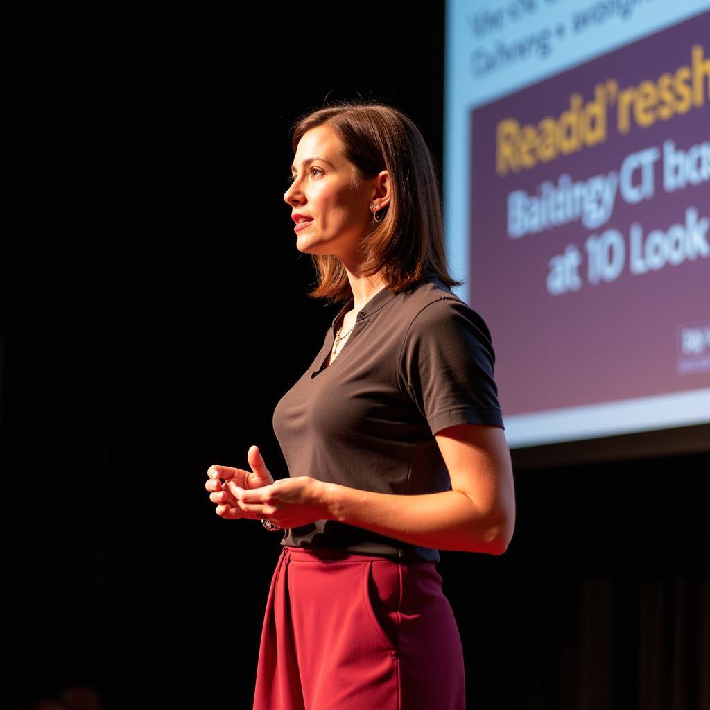 Julia Pollak Speaking at a Conference