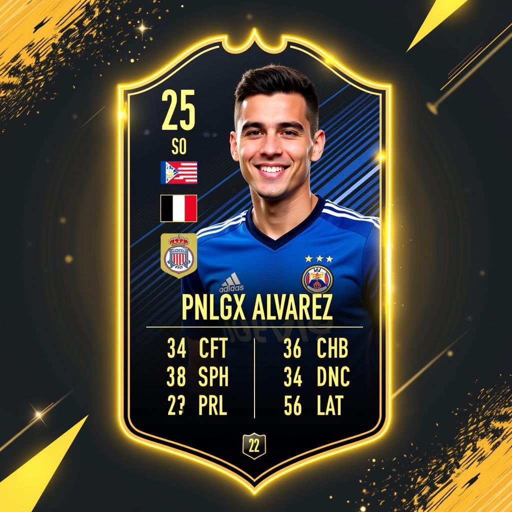 Julian Alvarez's FIFA 23 player card highlighting his key attributes