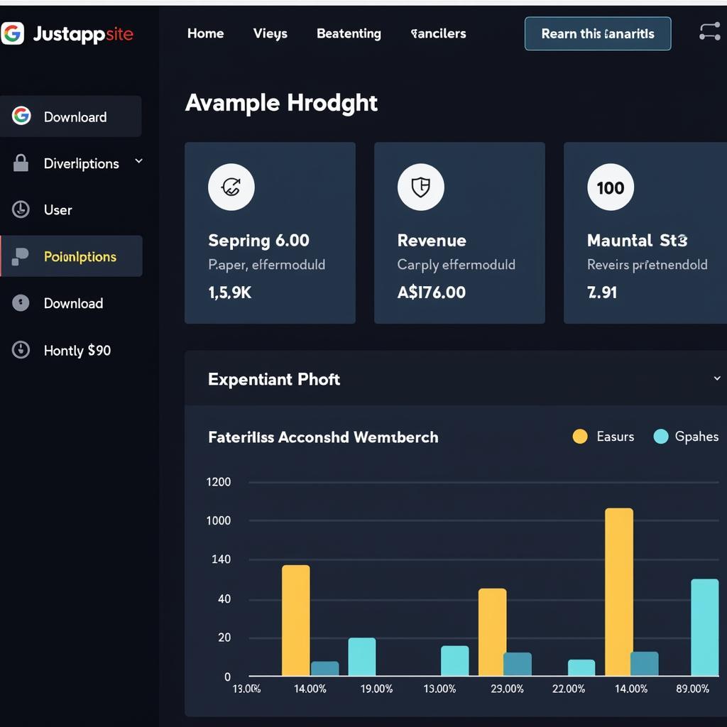 App Analytics Dashboard on JustApp.Site