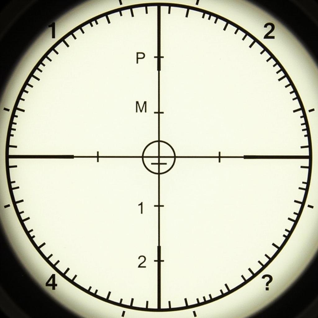 Close-up of K31 Original Scope Reticle