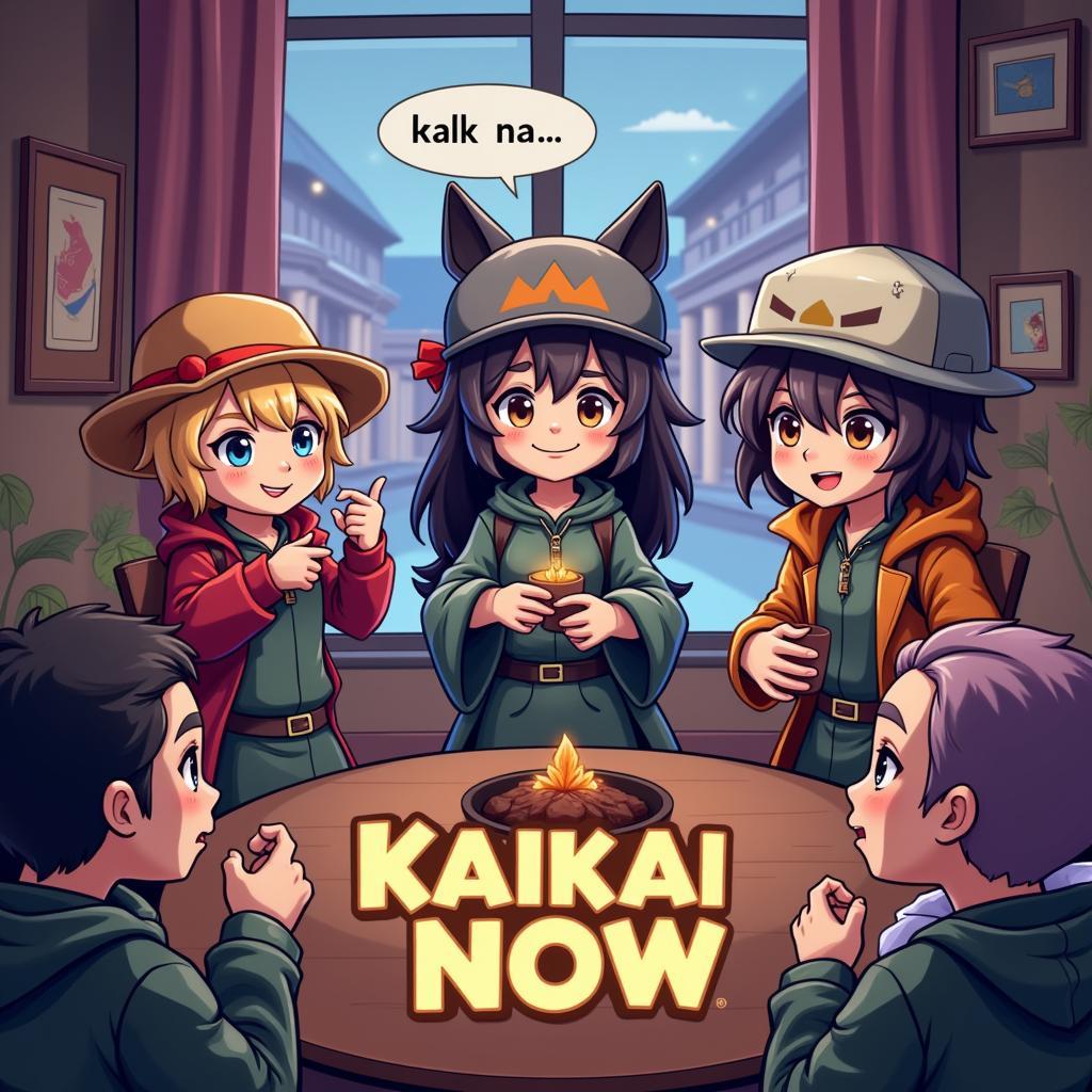 Gamers using "Kaikai Now" in chat