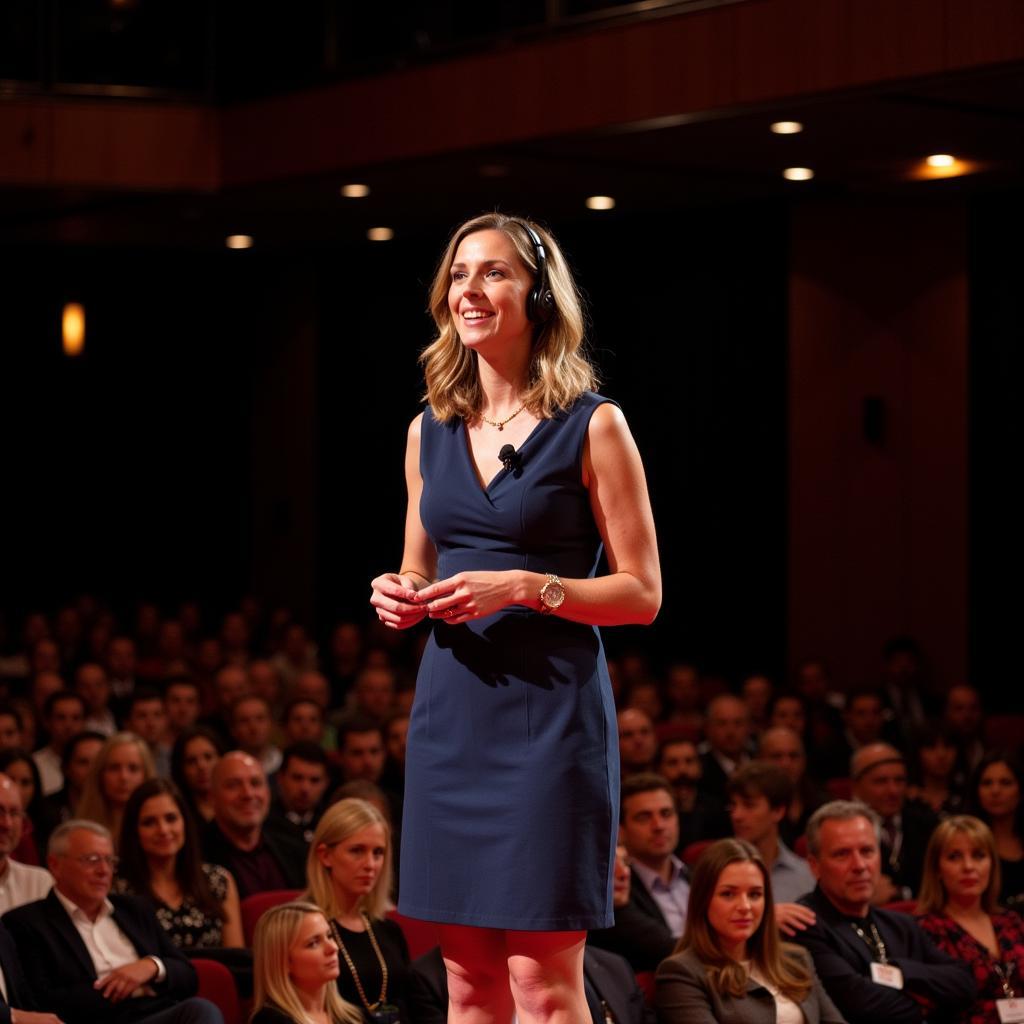 Katherine Gorman speaking at an event