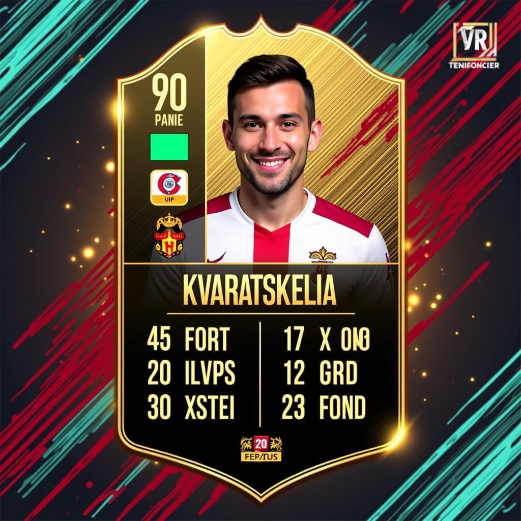 Khvicha Kvaratskhelia FIFA 24 Ultimate Team Card Concept