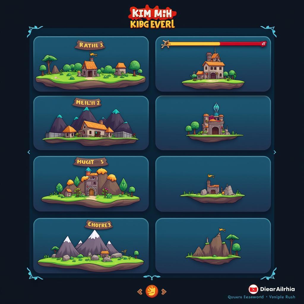 Kim Rush Level Selection Screen