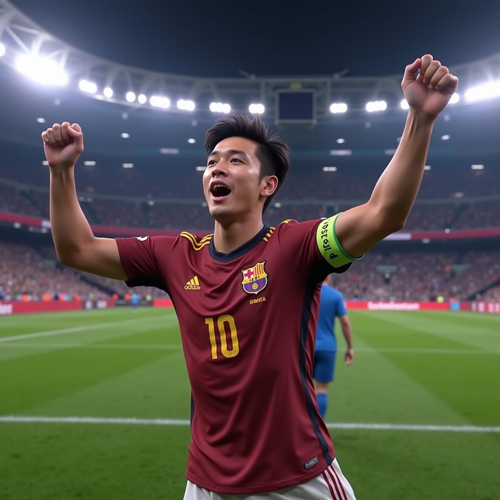 Kubo Celebrating a Goal in FIFA 23