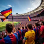 La Liga fans celebrating a goal