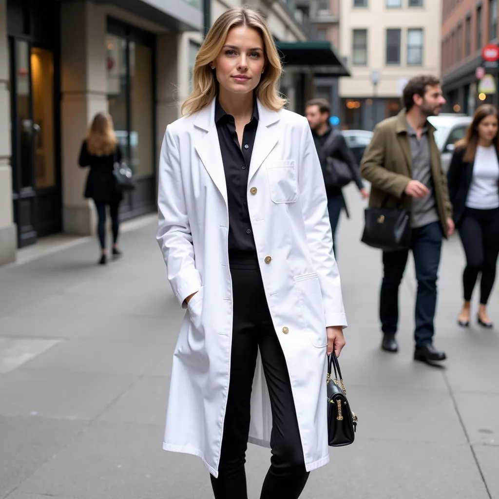 Lab Coat Outfit Street Style