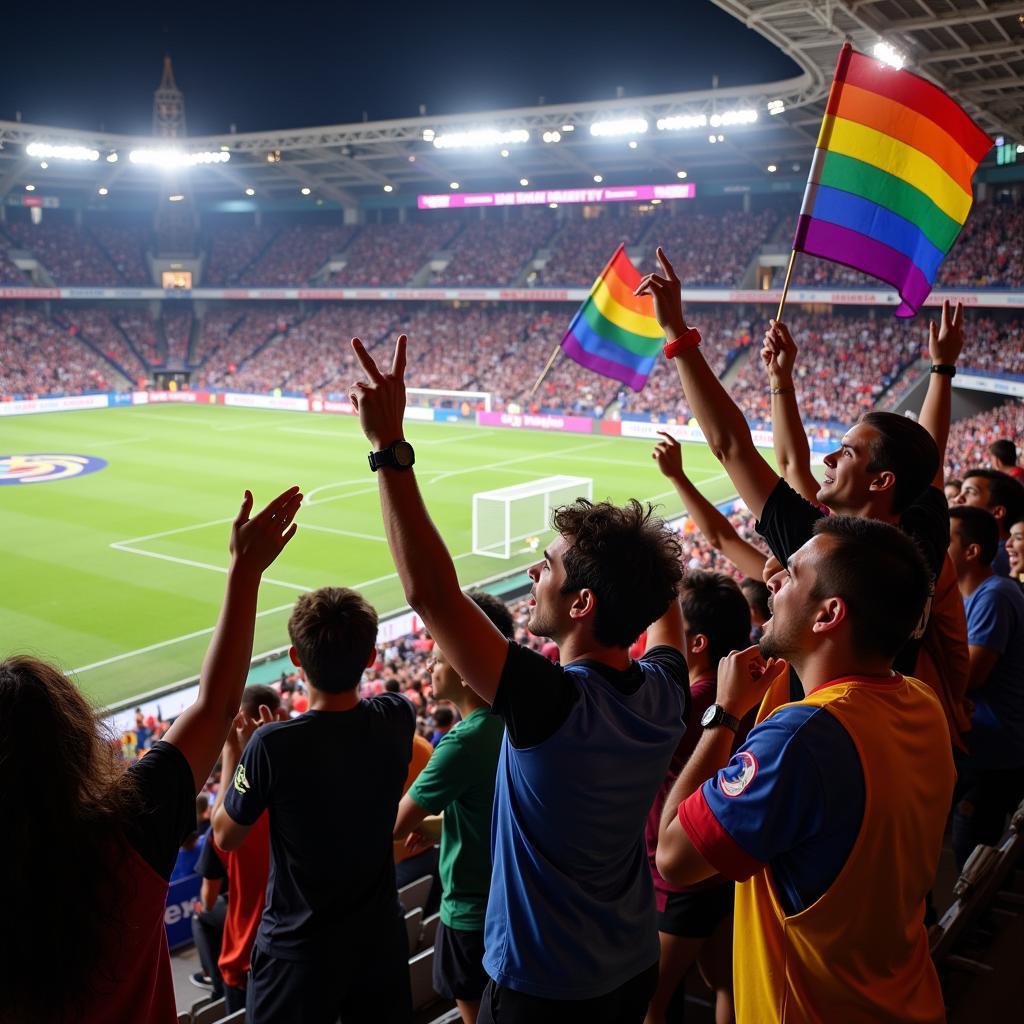 Las Vegas Diversity FC fans celebrating