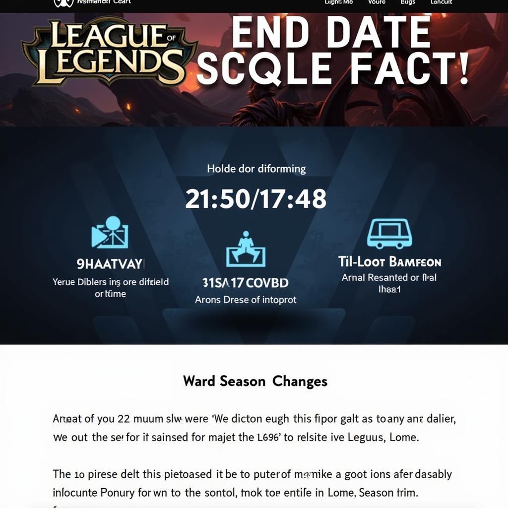 League of Legends season end date announcement