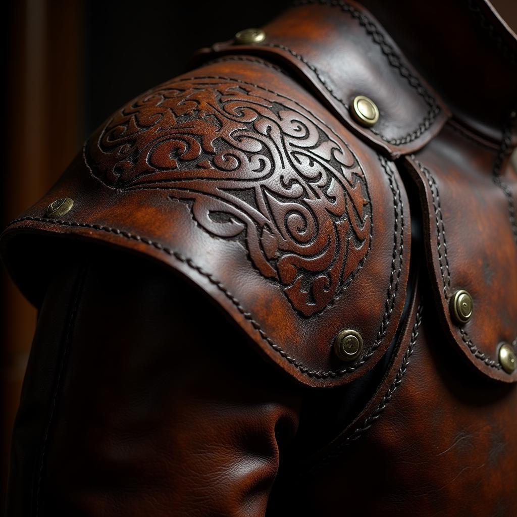 Close-up of Leather Armour Details