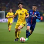 Lee Kang-in showcasing his impressive dribbling skills in FIFA 23