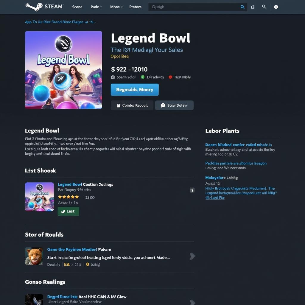 Legend Bowl Steam Store Page