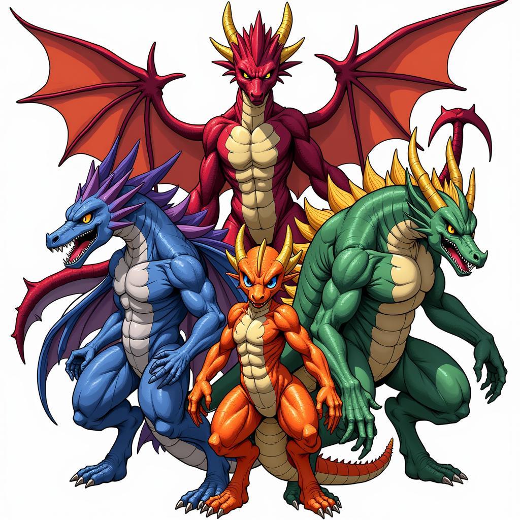 Main Characters in Dragoon Forms