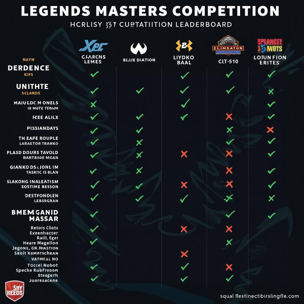 Legends Masters Competition Leaderboard Analysis