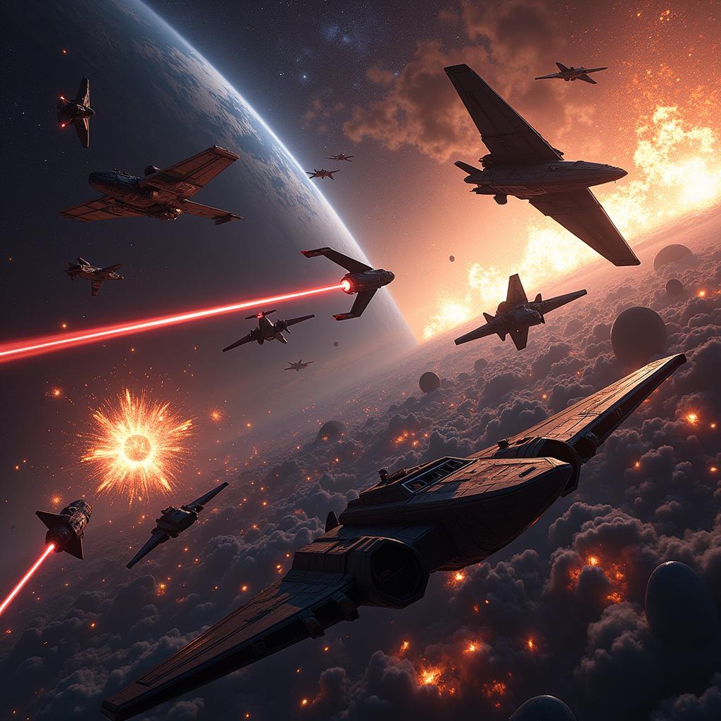 Space Battle Scene