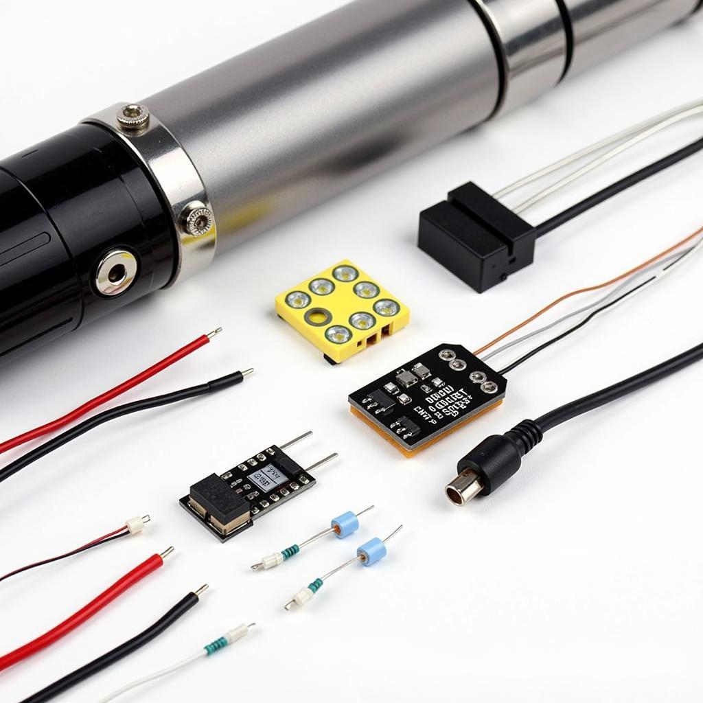 Components of a lightsaber electronics kit