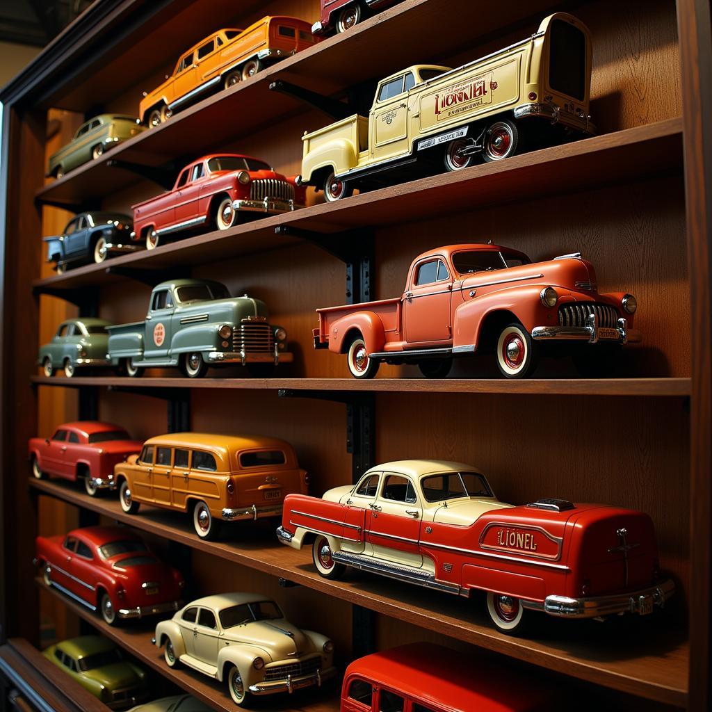 Vintage Lionel Cars on Display