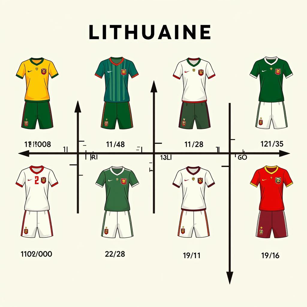 Historical timeline of Lithuania football jerseys