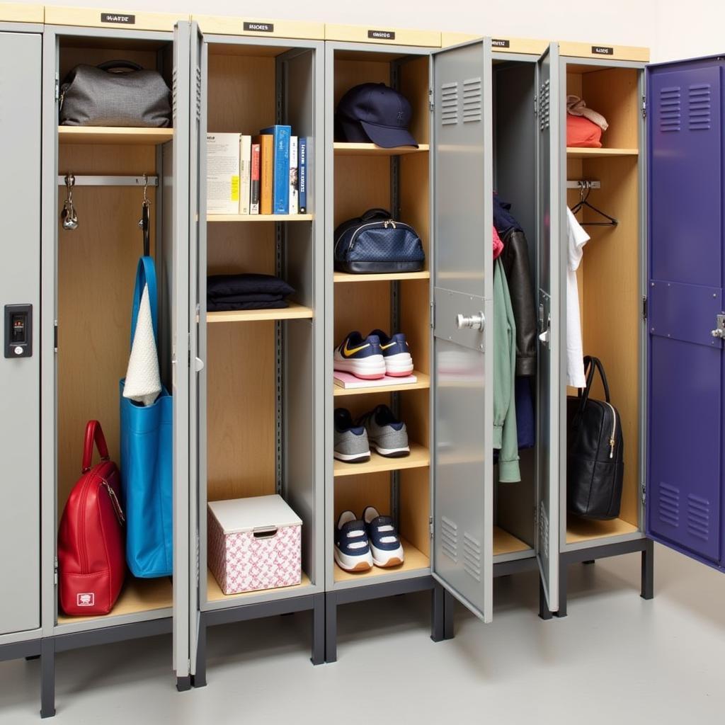 Organized locker with a shelf kit