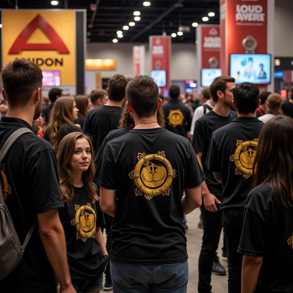 Fans gathering at a LOTR event