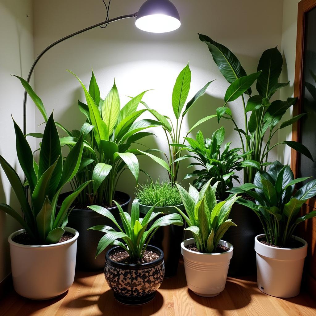 Low-Light Plants Thriving in a Basement