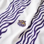 LSU White Jersey with Tiger Stripes